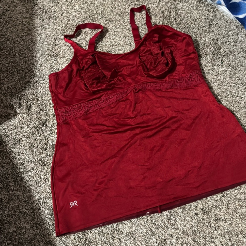 Ruby Ribbon Lace Cami Ruby Red Style 3024 Size 46